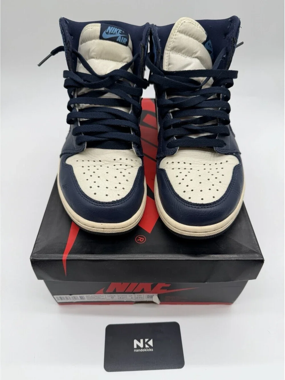 Air Jordan 1 Retro OG High Obsidian UNC 2019 Size 9M USED